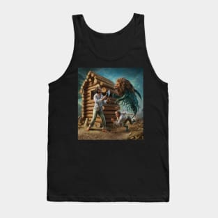 locust with lions head coming for carpenter Tank Top